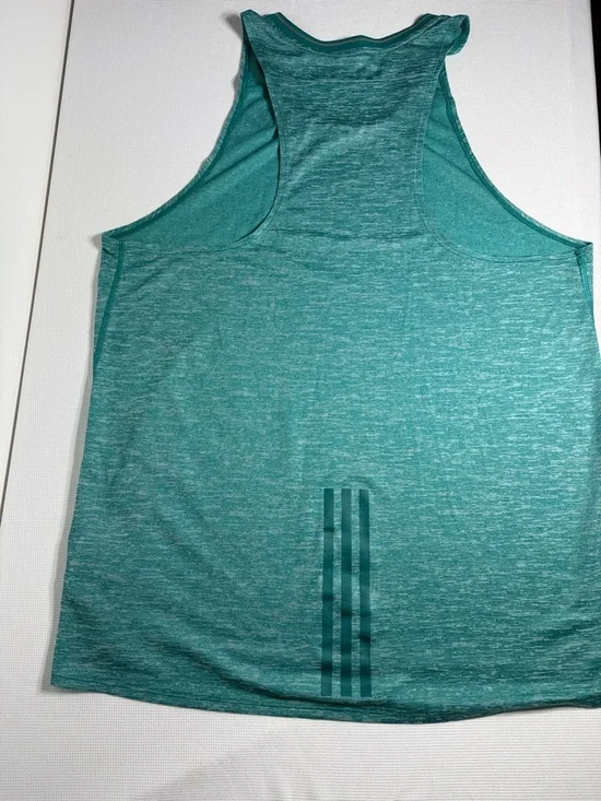 adidas Teal Heather Performance Racerback Tank - Picture 5 of 9